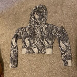 Twenty Gray Snake Print Hoodie